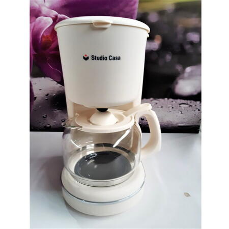 Filtru de cafea Studio Casa, SC2125 Duchess Ivory, 870 W, 1,25 L , carafa sticla