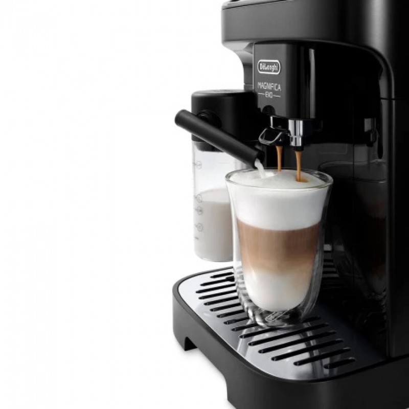 Espressor automat DeLonghi Magnifica Evo ECAM 290.51.B, Carafa pentru lapte, Sistem LatteCrema, Rasnita cu 13 setari, 1,8l, 15 bar, 1450W, Negru