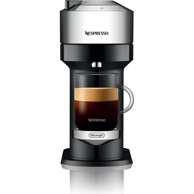 Espressor Nespresso ENV.120.C, 1500 W, 1.1 L, 19 bar, Tehnologia de centrifuzie, Mod Eco, Oprire automata, Negru/Argintiu