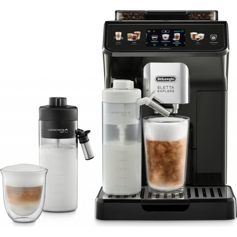 Espressor cafea automat DeLonghi Explore ECAM 450.65.G, 1450 W, 1.8 L, 19 bar, Negru