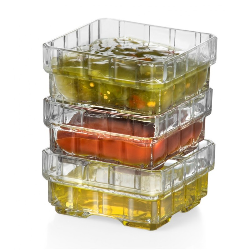 Set 6 boluri superpozabile Click Clack pentru aperitiv Stack, RCR Crystal, 20 cl, Stivuibile in 2 moduri