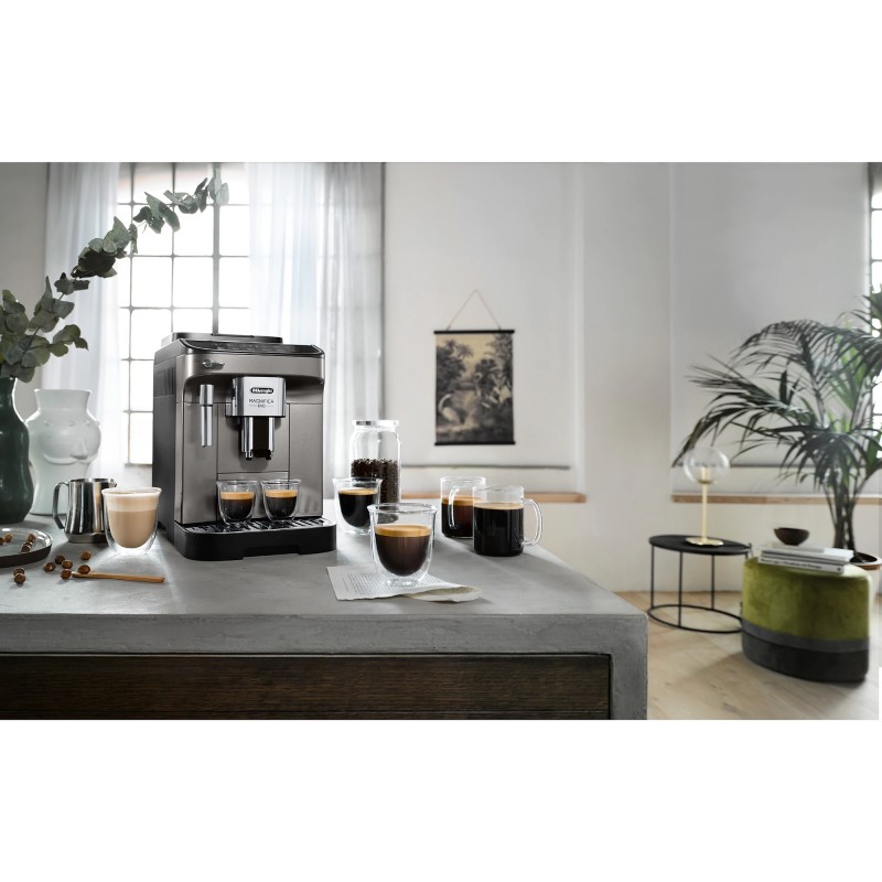 Espressor automat DeLonghi Magnifica Evo ECAM 290.42.TB, Sistem spumare lapte manual, Rasnita cu 13 setari, 1,8l, 15 bar, 1450W, Negru/Argintiu