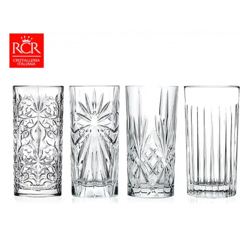 Set 4 pahare Mixology Long Drink HB, RCR Crystal