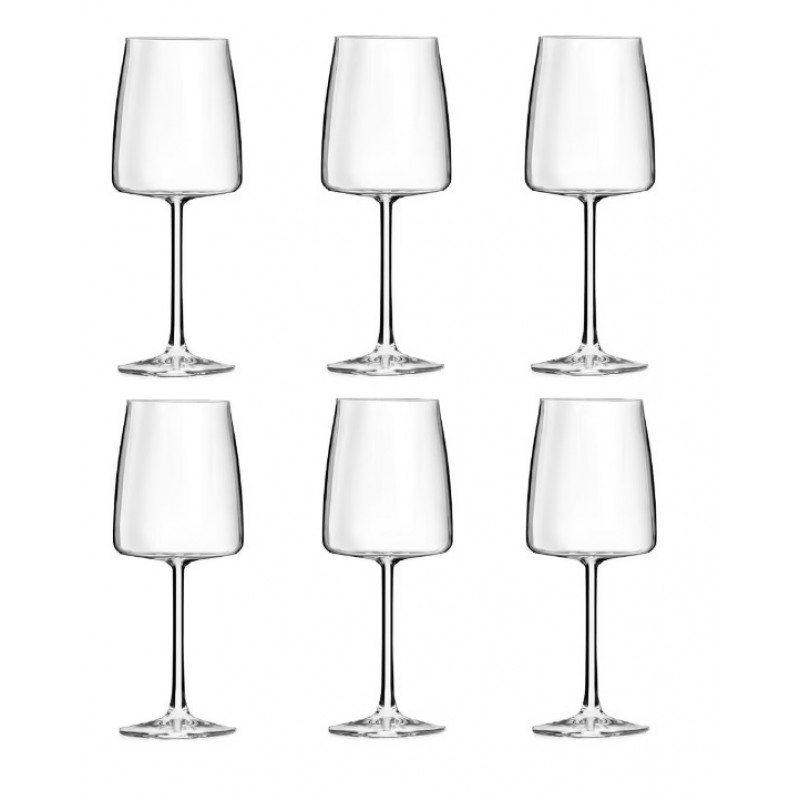 Set 6 pahare cu picior pentru vin alb Essential 43, RCR Crystal, 43 cl