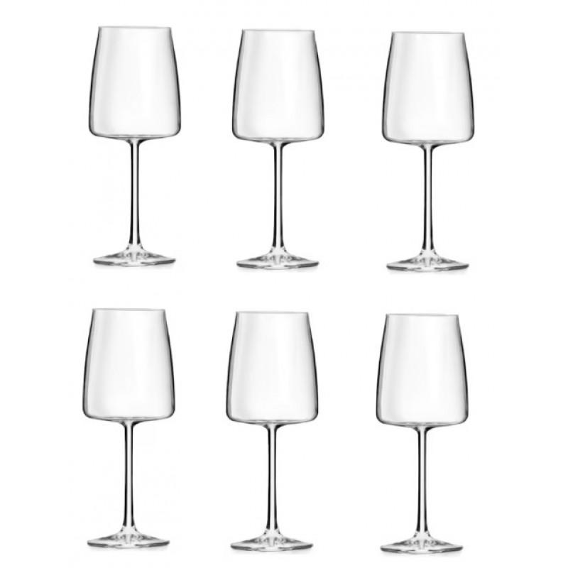 Set 6 pahare cu picior pentru vin rosu Essential 54, RCR Crystal, 54 cl