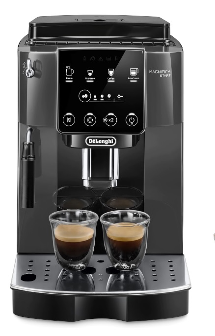 Espressor automat DeLonghi Magnifica Start ECAM 220.22.GB, 1450 W, 1.8 l, 15 bar, sistem de spumare lapte manual, negru/ gri