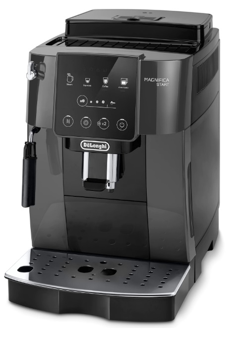 Espressor automat DeLonghi Magnifica Start ECAM 220.22.GB, 1450 W, 1.8 l, 15 bar, sistem de spumare lapte manual, negru/ gri