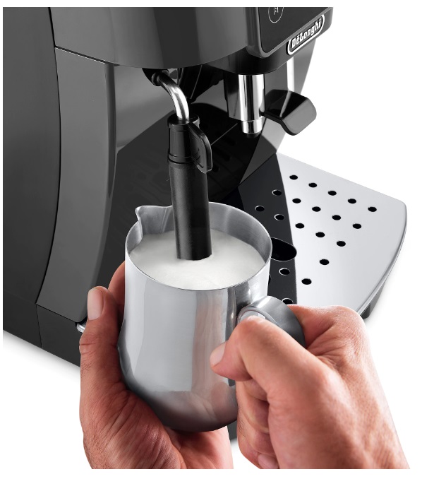 Espressor automat DeLonghi Magnifica Start ECAM 220.22.GB, 1450 W, 1.8 l, 15 bar, sistem de spumare lapte manual, negru/ gri