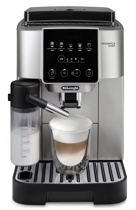 Espressor automat DeLonghi Magnifica Start ECAM 220.80.SB, 1,8 l, 15 bar, carafa cu tehnologie LatteCrema, 1450 W, Negru-Argintiu