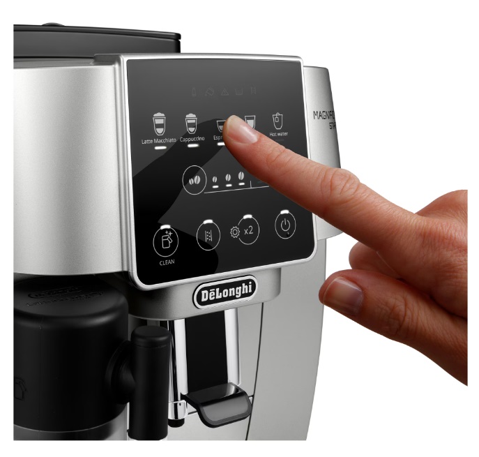 Espressor automat DeLonghi Magnifica Start ECAM 220.80.SB, 1,8 l, 15 bar, carafa cu tehnologie LatteCrema, 1450 W, Negru-Argintiu