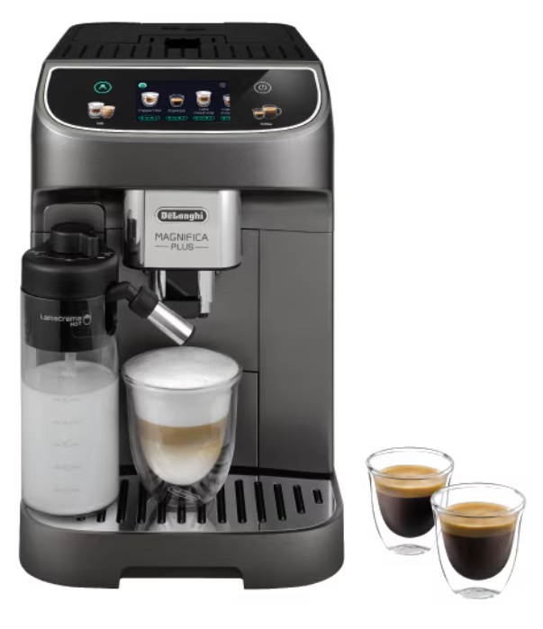 Espressor automat DeLonghi Magnifica PLUS ECAM 320.70.TB, tehnologie LatteCrema, , 1,9 l, 15 bar, 1450 W, negru/gri inchis