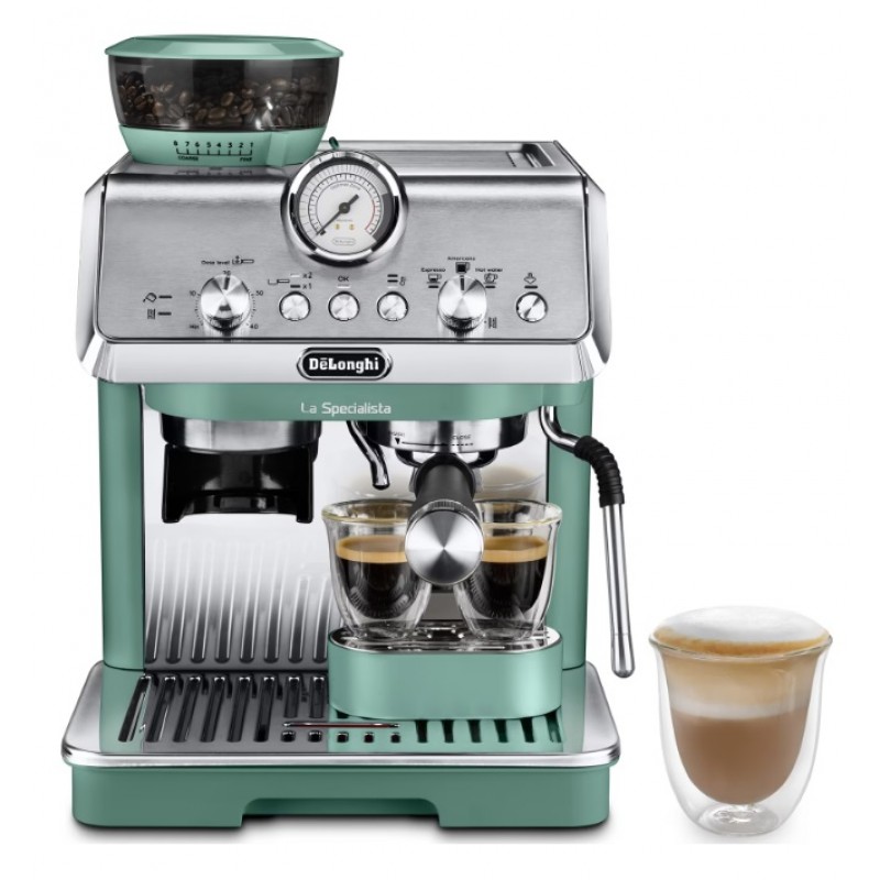 Espressor manual DeLonghi La Specialista Arte EC9155.GR 0132126056, 1,5l, 15 bar, 1300w, verde