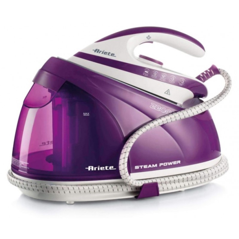 Statie de calcat 6423 Purple, 2200W, presiune 6 bari, jet de abur 100 g/min, rezervor 1.8L, alb/fucsia