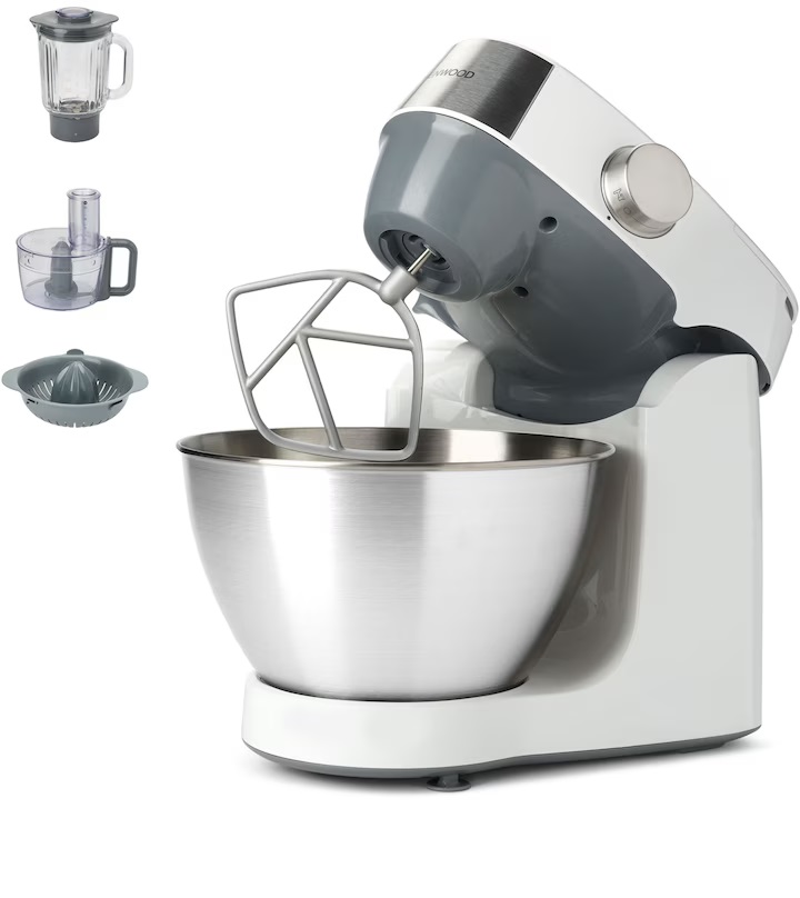 Robot de bucatarie KENWOOD Prospero+ KHC29.J0WH, 1000 W, vas 4.3l, blender sticla 1.2l, procesor alimente, presa citrice, 3 accesorii patiserie, 6 trepte viteza, alb