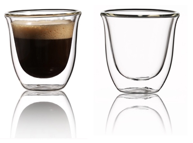 Set 2 pahare termice cu pereti dubli, ESPRESSO 80, DelCaffe, 80ml