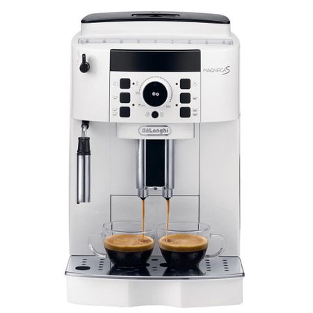 Espressor automat DeLonghi, ECAM 21.117 Wh, 1450W, 15 bar, Rasnita cafea integrata, Alb