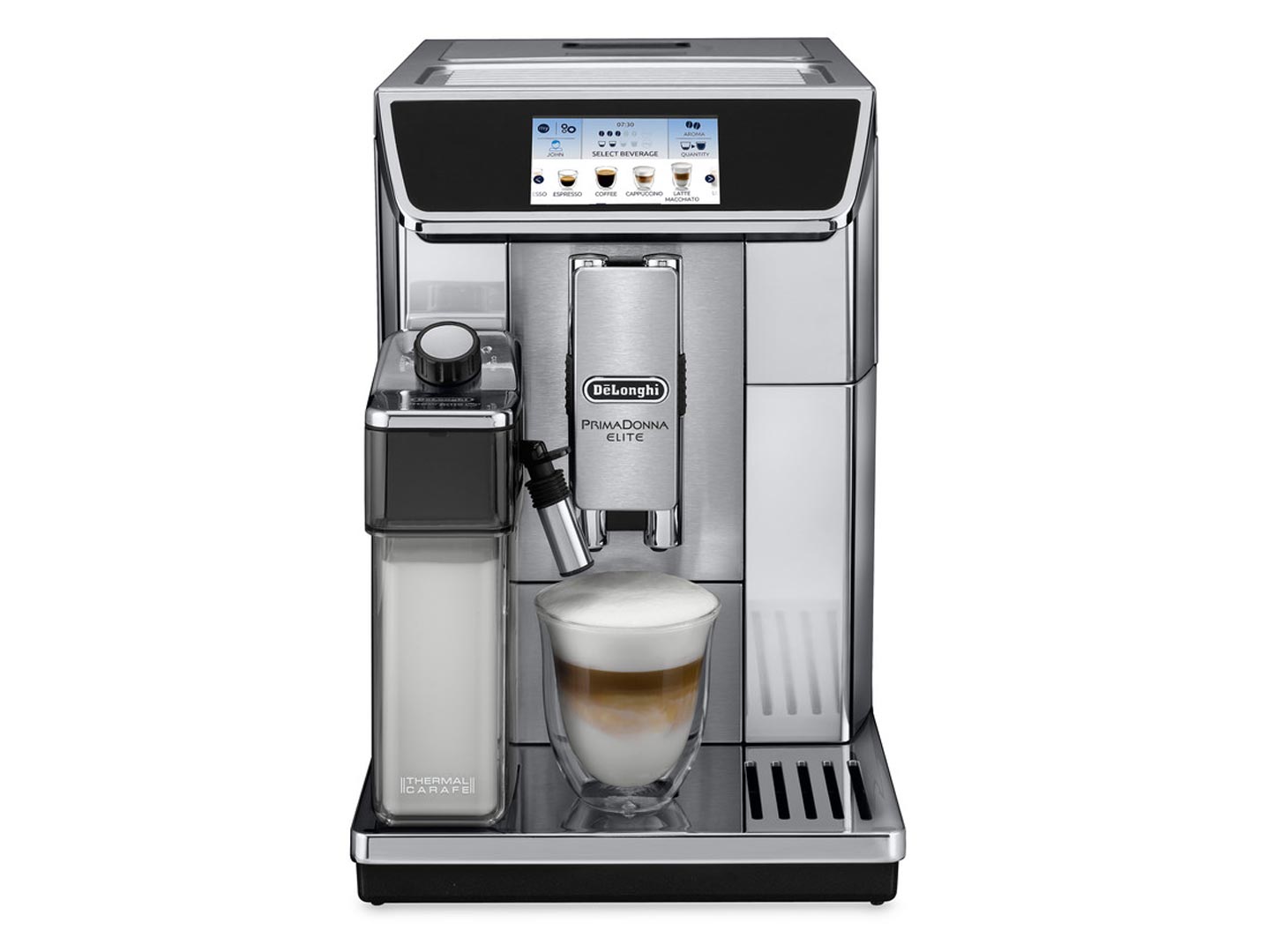 Espressor automat DeLonghi Primadonna Elite ECAM 650.75MS 1450W, 15 bar, 1.8 l, Silver