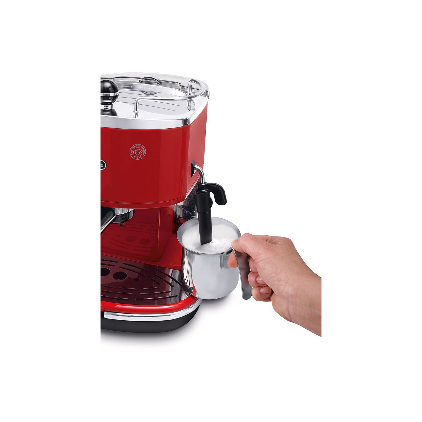 Espressor manual DeLonghi ECO 311.R Icona, 1100W, 15 bar, 1.4 l, Rosu