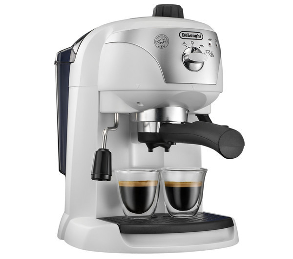 Espressor cu pompa DeLonghi EC221.White, Dispozitiv spumare, Sistem cappuccino, 15 Bar, 1 l, Oprire automata