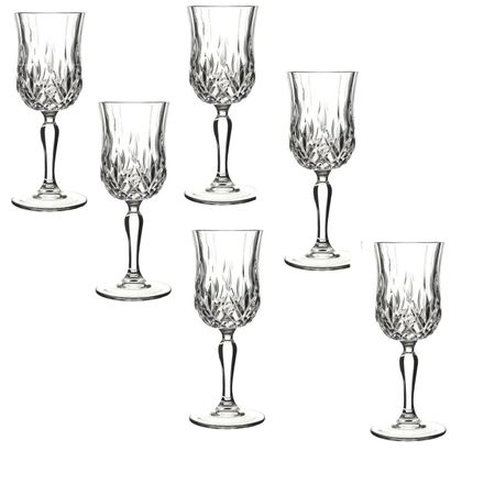 Set 6 pahare cu picior pentru apa Opera, Rcr Crystal