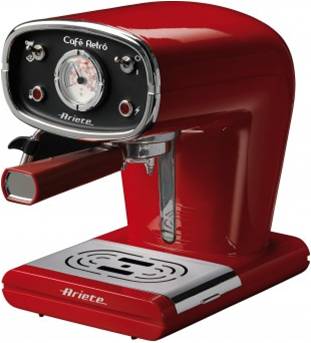 Espressor manual Ariete Retro 1388, 900 W, 15 bar, Negru