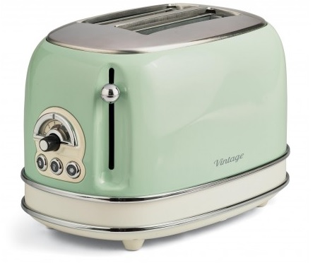 Prajitor de paine Ariete, 0155 Vintage, 810 W, 2 Felii, verde