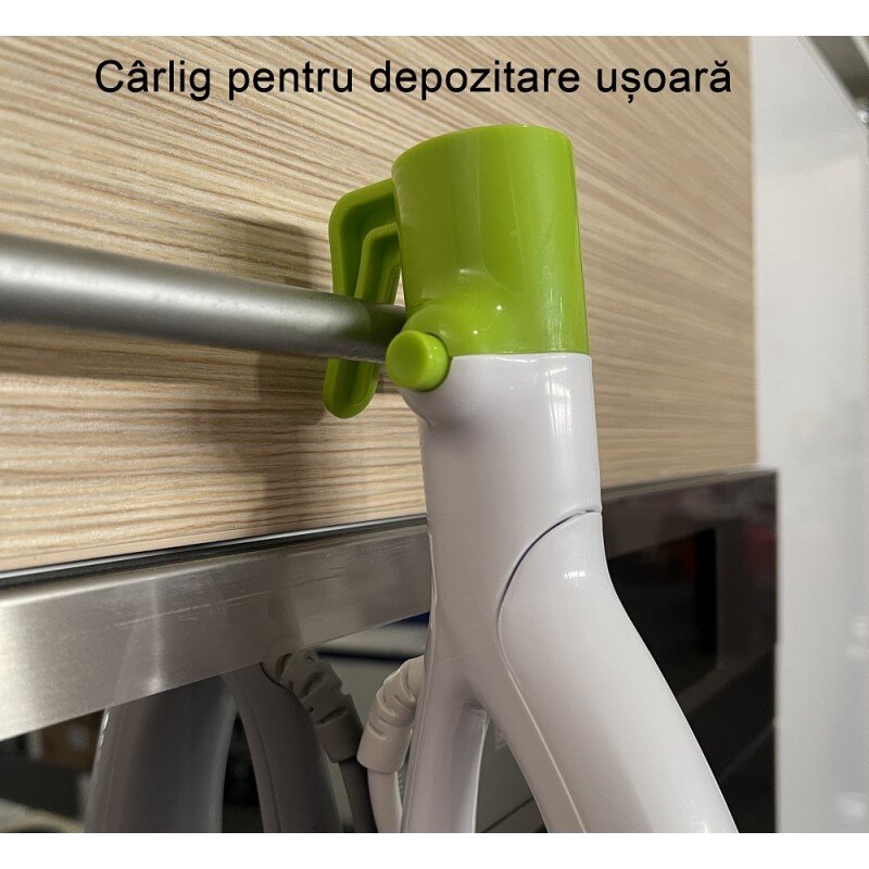 Mop multifunctional cu aburi 10 in 1 Vaporella Medicare SC2121, 0.4l, 1500W, 3,5 bari, alb-verde