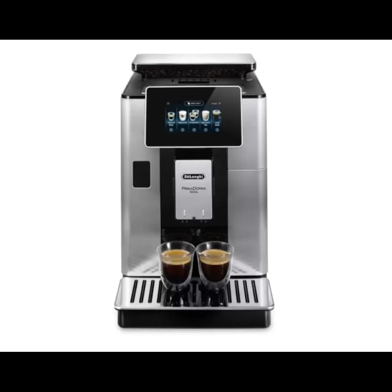 Espressor automat De’Longhi PrimaDonna SOUL ECAM 610.74.MB, 1450W, 19 bar, 2.2 l, LatteCrema System, Argintiu Negru