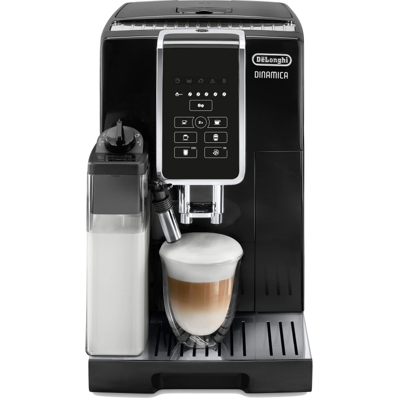 Espressor cafea automat DE’LONGHI Dinamica ECAM 350.50.B, 1450W, 1.8l, 15 bari, Carafa pentru lapte cu sistem LatteCrema, Negru