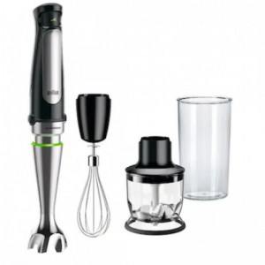 Mixer Vertical Braun Multiquick Mq7025X, 1000W, 0.6L, Viteza Variabila, Argintiu/Negru