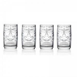 Set 4 pahare pentru sucuri si cocktail-uri Tiki Sardinia RCR Crystal, 46 cl, Stivuibile