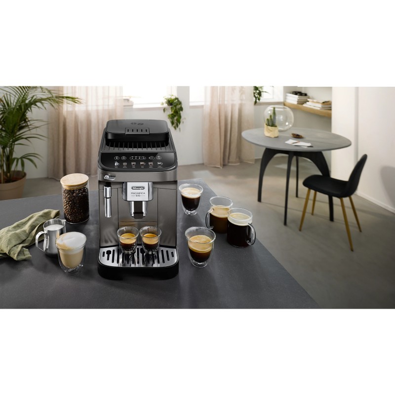 Espressor automat DeLonghi Magnifica Evo ECAM 290.42.TB, Sistem spumare lapte manual, Rasnita cu 13 setari, 1,8l, 15 bar, 1450W, Negru/Argintiu