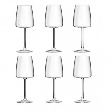 Set 6 pahare cu picior pentru vin alb Essential 43, RCR Crystal, 43 cl