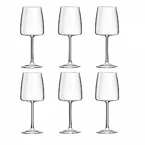 Set 6 pahare cu picior pentru vin alb Essential 43, RCR Crystal, 43 cl