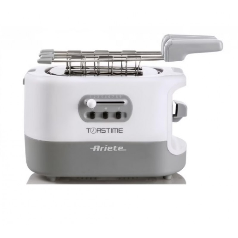 Prajitor de paine Ariete 159/01 Toastime, Inox, 700W, 2 felii de paine, 9 trepte de rumenire, Silver