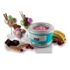 Aparat de inghetata, sorbet si iaurt inghetat 0643 Party Time Maker Ariete, Capacitate 1.5 l, Recipient detasabil, 12 W, Buton On/Off, Alb/Bleu