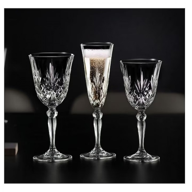 Set pahare 18 piese Melodia, Rcr Crystal, Apa / Vin / Sampanie Delcaffe.ro