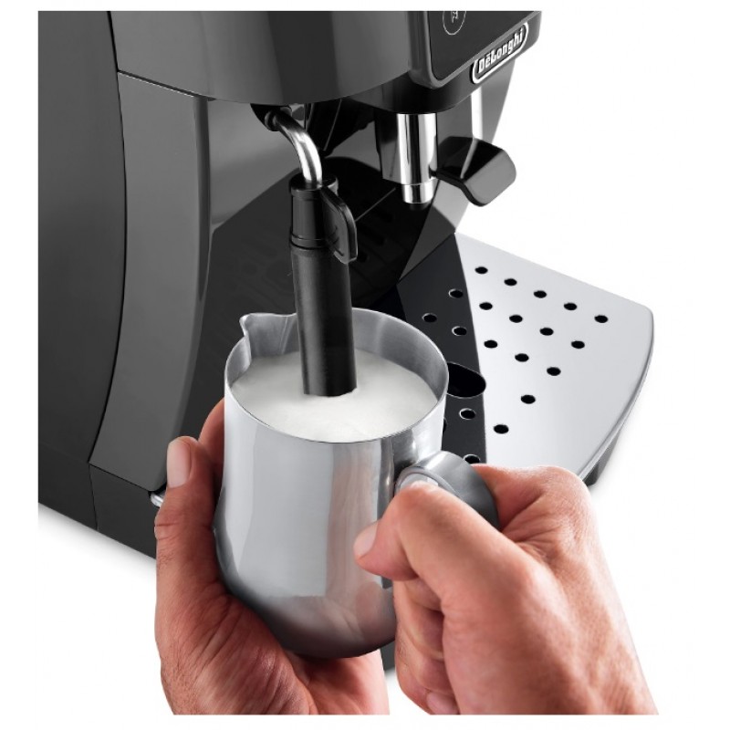 Espressor automat DeLonghi Magnifica Start ECAM 220.22.GB, 1450 W, 1.8 l, 15 bar, sistem de spumare lapte manual, negru/ gri