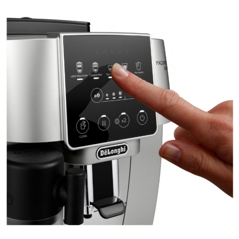 Espressor automat DeLonghi Magnifica Start ECAM 220.80.SB, 1,8 l, 15 bar, carafa cu tehnologie LatteCrema, 1450 W, Negru-Argintiu