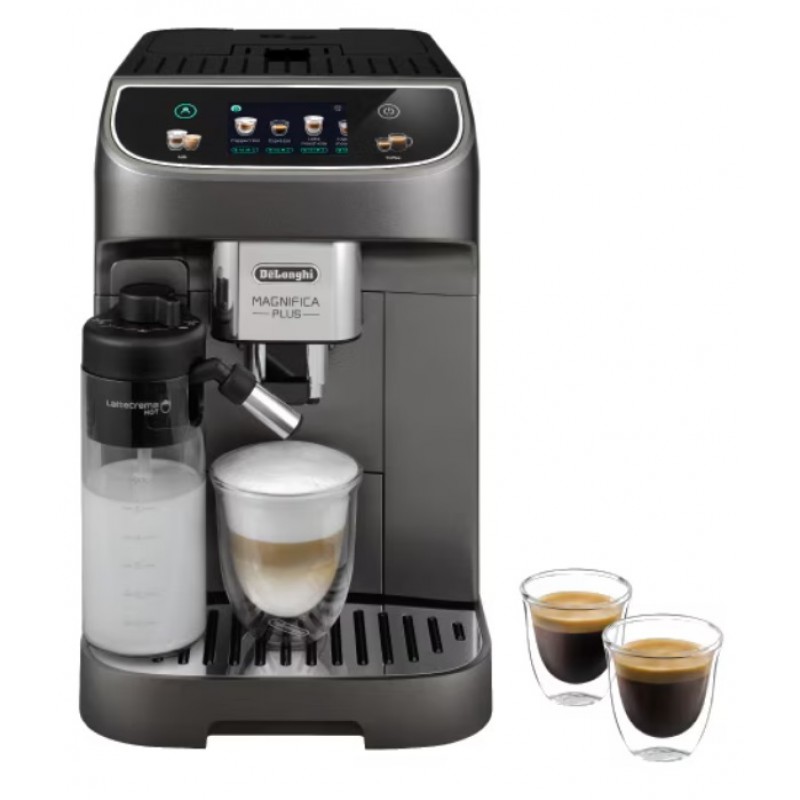 Espressor automat DeLonghi Magnifica PLUS ECAM 320.70.TB, tehnologie LatteCrema, , 1,9 l, 15 bar, 1450 W, negru/gri inchis