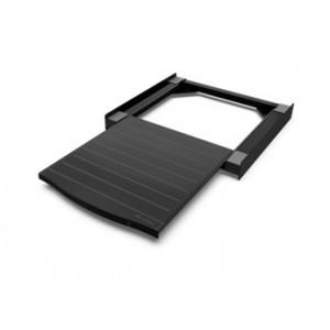 Kit universal de suprapunere a masinii de spalat si a uscatorului de rufe + suport retractabil, Meliconi. Torre Black