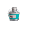 Aparat de inghetata, sorbet si iaurt inghetat 0643 Party Time Maker Ariete, Capacitate 1.5 l, Recipient detasabil, 12 W, Buton On/Off, Alb/Bleu