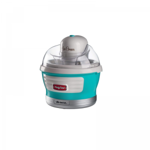 Aparat de inghetata, sorbet si iaurt inghetat 0643 Party Time Maker Ariete, Capacitate 1.5 l, Recipient detasabil, 12 W, Buton On/Off, Alb/Bleu