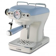 Espressor manual Ariete, 1389 Vintage, Blue, Sistem cappuccino, Putere 900W, 15 Bar