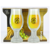 Set 2 Pahare de Bere Save Water Drink Beer, Cerve, Sticla decorata, 400 ml