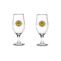 Set 2 Pahare de Bere Save Water Drink Beer, Cerve, Sticla decorata, 400 ml