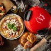 Cuptor electric pentru pizza Ariete "Pizza in 4 minute" 0909/10, 1200W, 32 cm, Pana la 400°C, 5 trepte, Placa de piatra, Acoperire antiaderenta, Rosu Delcaffe.ro