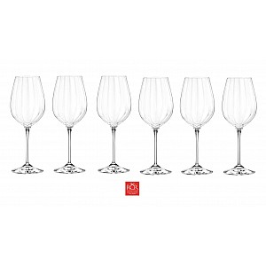 Set 6 pahare vin alb cu picior OPTIQ,450 ml, RCR