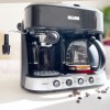 Espressor DelCaffe 3 in 1 Coffe Shot, 15 bari, 1850W, 1.25 l, Functie spumare, Inchidere automata, Negru