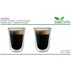 Set 2 pahare thermo cu pereti dubli, LATTEO, 300ml , DelCaffe